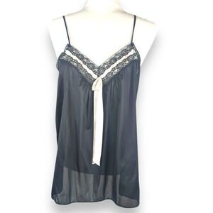Vintage‎ Lady Cameo Dallas Womens Cami Lace Size Large Whimsigoth Dark Coquette